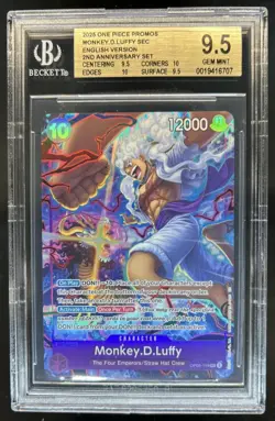 2025 One Piece 2nd Anniversary Promo Monkey D Luffy #OP05-119 BGS 9.5 - Image 1