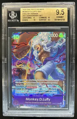 2025 One Piece 2nd Anniversary Promo Monkey D Luffy #OP05-119 BGS 9.5 - Image 1