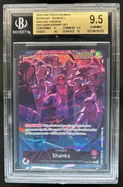 2025 One Piece 2nd Anniversary Promo Shanks #OP09-001 BGS 9.5 - Image 1