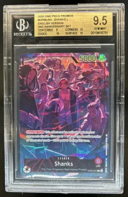 2025 One Piece 2nd Anniversary Promo Shanks #OP09-001 BGS 9.5 - Image 1