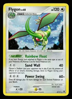 Flygon 5/111 Holo SWIRL Rising Rivals Pokemon Card - Image 1