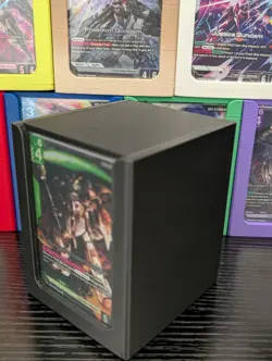 Gundam Card Game Deck Box, 50-80 Sleeved Card Capacity (MATTE BLACK) - Image 3