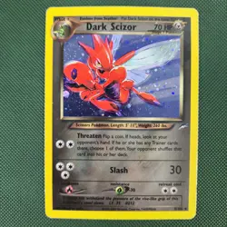 Unlimited Dark Scizor 9/105 Neo Destiny Holo Rare Nintendo Pokemon Card - Image 1
