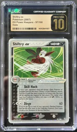 Shiftry ex - 97/108 - EX Power Keepers Vintage Pokemon Card - CGC Pristine 10 - Image 1