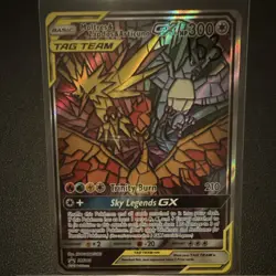 Pokemon Moltres & Zapdos & Articuno GX TAG TEAM SM210 Holo GX Basic 300 HP Card - Image 1