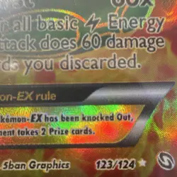 Pokemon Rayquaza EX Full Art Holo Rare Dragon 123/124 170 HP Card - Image 3
