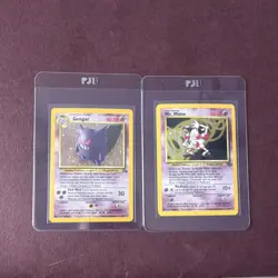 Pokemon Gengar Mr. Mime Cards Lot 2 Fossil 1999 WOTC Holo English Vintage TCG - Image 1