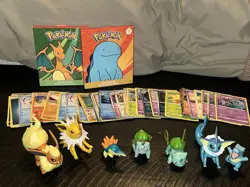 Pokemon Lot 40+ Cards, 2 Sealed Packs, 7 Figures – Starter Bundle - Image 1