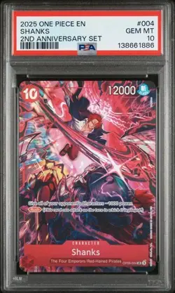 Shanks OP09-004 - One Piece 2nd Anniversary English Version - PSA 10 - Image 1