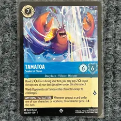 Disney Lorcana Winterspell Tamatoa Seeker of Shine 156/204 Super Rare NM/Mint - Image 1