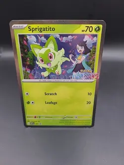 Sprigatito SVP 191 Horizons Surging Sparks Sealed Pokemon Holo Promo Card 2024 - Image 1