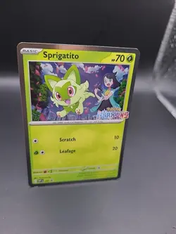 Sprigatito SVP 191 Horizons Surging Sparks Sealed Pokemon Holo Promo Card 2024 - Image 2