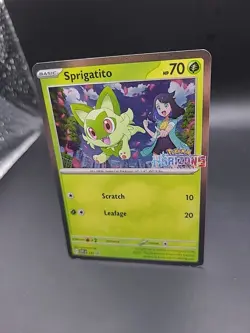 Sprigatito SVP 191 Horizons Surging Sparks Sealed Pokemon Holo Promo Card 2024 - Image 3