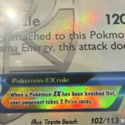 Pokemon Lugia EX Ultra Rare Holo Dragon 102/116 Plasma Freeze 180 HP Card - Image 3