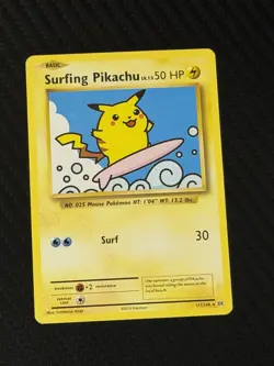 Pokemon Card Surfing Pikachu 111/108 Secret Rare Regular XY Evolution 2016 - Image 1