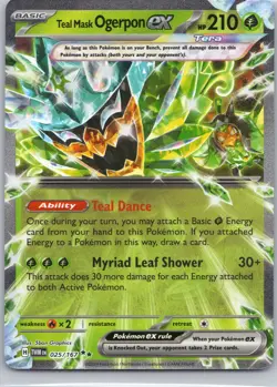 Teal Mask Ogerpon ex Prize Pack Series Cards #025/167 - Image 1