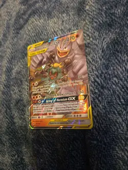 Pokemon Marshadow & Machamp GX Holo Card 82/214 Sm-Unbroken Bonds Tag Team - Image 3