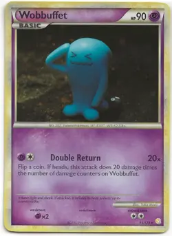Pokemon TCG Wobbuffet HeartGold SoulSilver Holo Rare Card 13/123 - Image 1