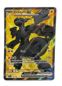 Pokemon TCG Zekrom EX 158/086 Ultra Rare Holo SV Black Bolt Basic Lightning Card - Image 1