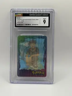 2004 Pokemon Action Card Brock Lenticular graded 9! Rare - Image 1