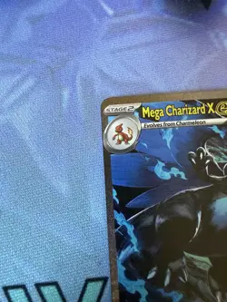 Pokemon Mega Charizard X EX 125/094 PFL Holo Rare Mega Evolution Card Fresh Pull - Image 2