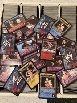 Huge Lot of 2000-2006 WWE Raw Deal Trading Card Game Lot About 4000-Un Searched! - Image 3