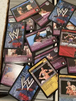 Huge Lot of 2000-2006 WWE Raw Deal Trading Card Game Lot About 4000-Un Searched! - Image 4