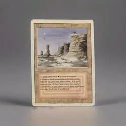 MTG Plateau Revised Edition Dual Land Drew Tucker Art HP Heavy Play Damaged - Image 1