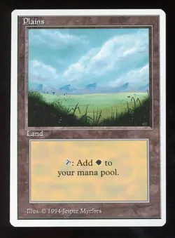 NM/MINT- Summer Magic Plains {NO TREES} ~ Vintage MTG ~ RARER than Alpha!!! - Image 1
