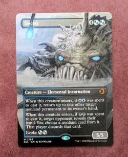 MTG Lorwyn Eclipsed *BORDERLESS* Mythic DECEIT NM - Image 1