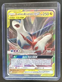2019 Pokemon Sun & Moon Team Up Latias Latios Holo #113/181 - Image 1
