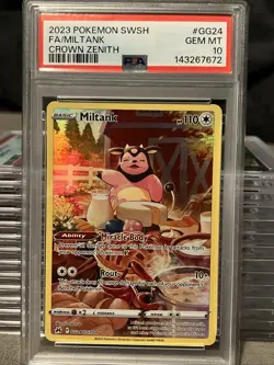 Pokemon TCG Sword & Shield Miltank GG24 Crown Zenith Full Art PSA 10 - Image 1