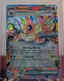 Pokemon Prismatic Evolutions Flareon Ex Stamped Promo 014/131 Surprise Box - Image 1