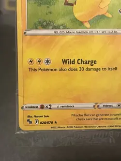 Pikachu 028/078 Pokemon Go Stamped Holo SEALED Pokemon 2022 - Image 5