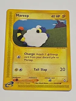 Pokemon TCG Mareep #93/147 Non Holo Aquapolis Set WOTC VTG 2003 NM - Image 1