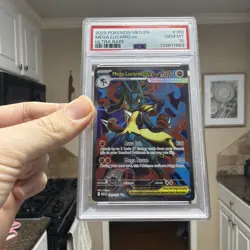 2025 POKEMON MEG EN LUCARIO EX #160 MEGA EVOLUTION ULTRA RARE PSA 10 GEM MINT - Image 1