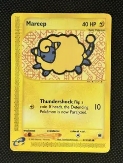 Pokemon TCG Mareep Expedition 119/165 Regular Common LP - Image 1