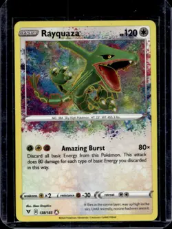 2020 Pokemon SWSH Vivid Voltage Rayquaza #138/185 - Image 1