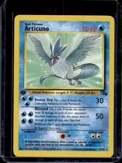 1999 Pokemon Fossil 1st Edition Articuno #17/62 - Image 1