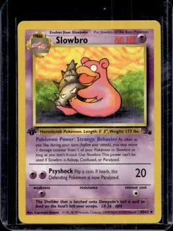1999 Pokemon Fossil 1st Edition Slowbro #43/62 - Image 1