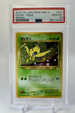 2000 Pokemon Celebi #251 Neo 3 Holo Promo PM Japanese PSA 10 - Image 1