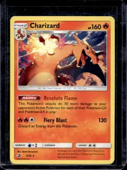 2018 Pokemon Sun & Moon Dragon Majesty Charizard Holo #3/70 - Image 1