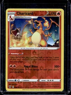 2020 Pokemon SWSH Vivid Voltage Charizard Reverse Holo #025/185 - Image 1