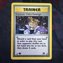 Imposter Oak's Revenge 76/82- 1st Edition Team Rocket Set Pokemon TCG Card - Image 1