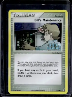 2006 Pokemon EX Crystal Guardians Bill's Maintenance Reverse Holo #71/100 - Image 1