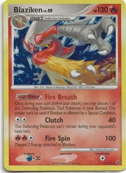 Blaziken 3/127 Holo Rare Platinum 2009 Pokemon MP - Image 1