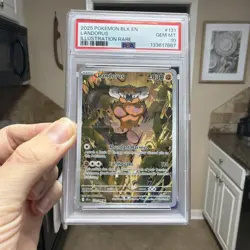 2025 POKEMON BLK EN-BLACK BOLT ILLUSTRATION RARE #131 LANDORUS PSA 10 - Image 1