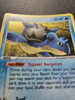 Pokemon EX Legend Maker Lapras Holo Rare SWIRL 8/92 NEAR MINT - Image 2