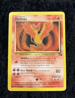 Moltres 27/62 Fossil Unlimited Pokemon TCG Mint Condition - Image 1