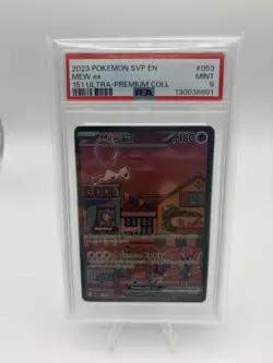 Pokemon Mew ex SVP 053 Scarlet & Violet Promo EX Holo English 2023 PSA 9 - Image 1